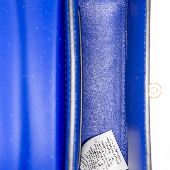 Versace Royal Blue Leather Medusa-Embellished Crossbody Bag with Gold Hardware - Picture 7 of 7